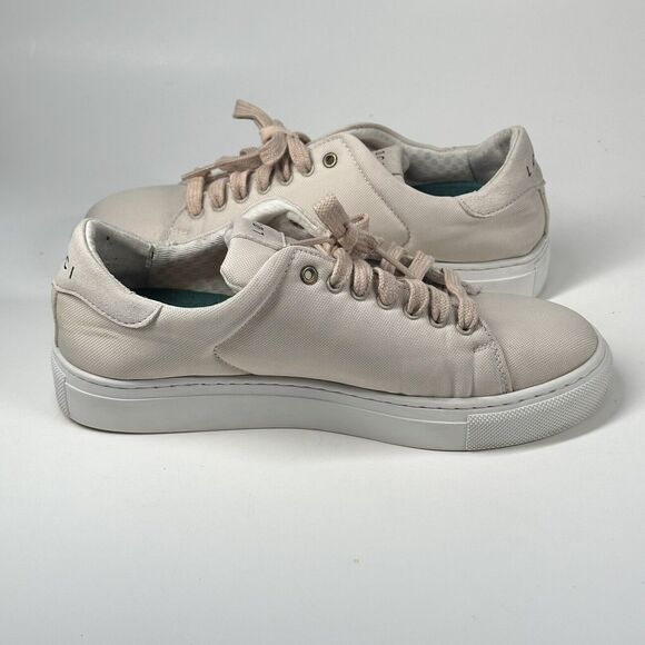 Loci x Nikki Reed Women's Beige Nine Low-Top Logo Canvas Sneakers Shoes Size 38 - Picture 8 of 16